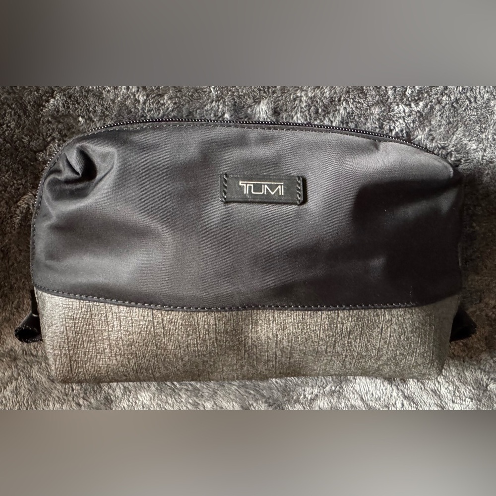 TUMI Black and Gray Toiletry Bag